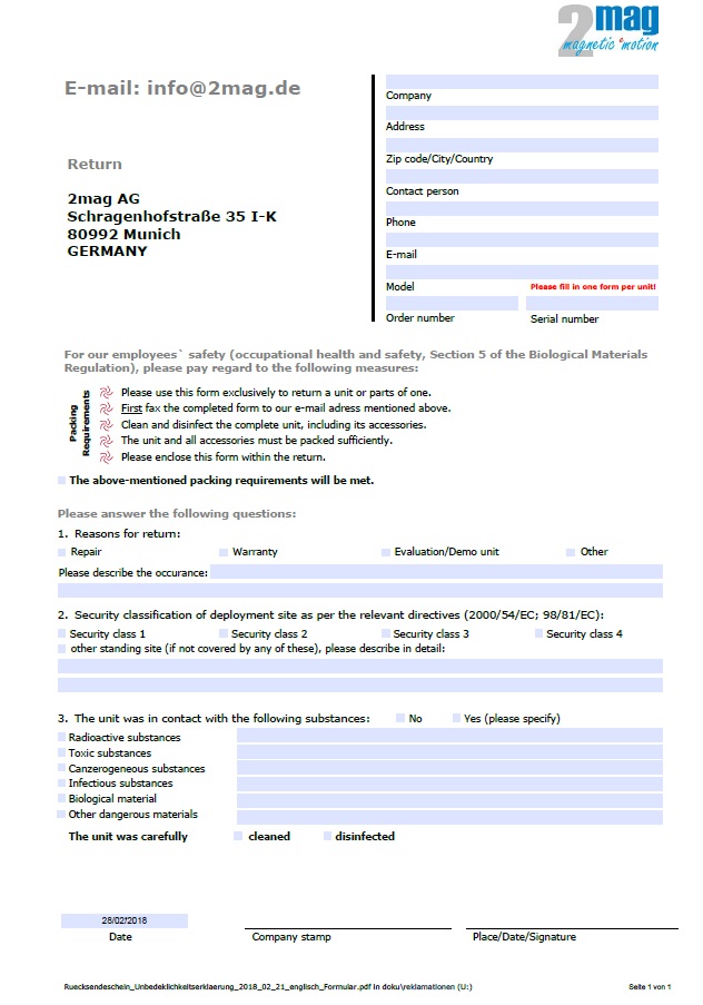 Return form